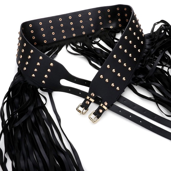 Western Fringe Skirt Statement Belt - Picture 5 of 6